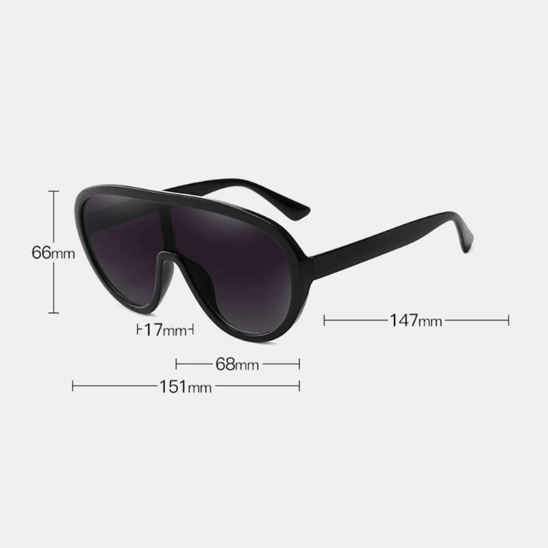 Unisex One-piece Lens Large Full Frame Uv Protection Sunshade Mode Solbriller