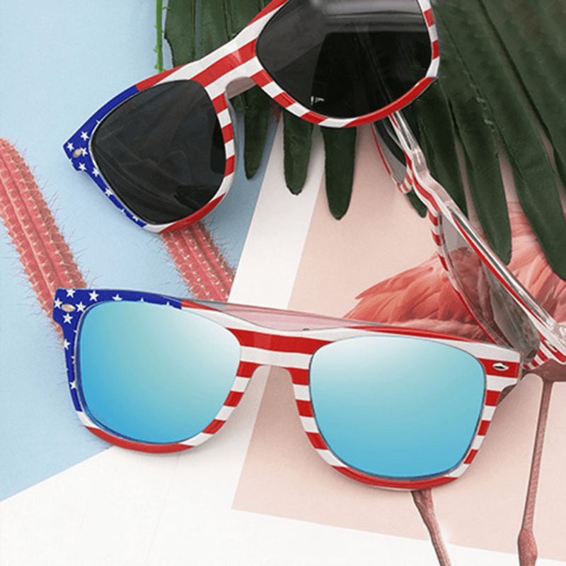 Unisex Patriotic Polarspex 80'er Retro Trendy Stilfulde Solbriller