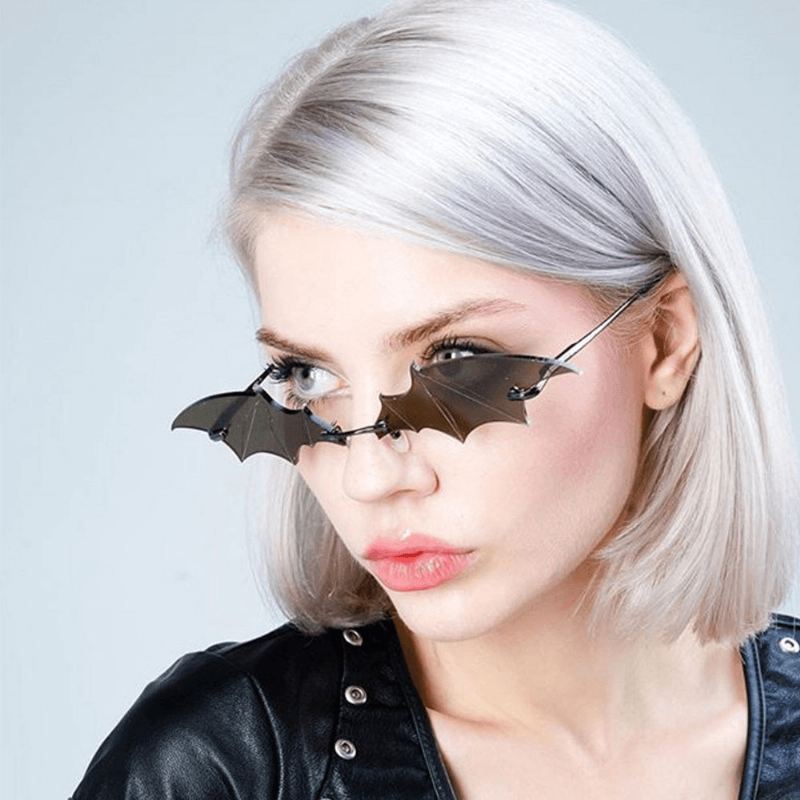 Unisex Personlighed Kreativ Bat Shape Mode Trend Uv-beskyttelsessolbriller