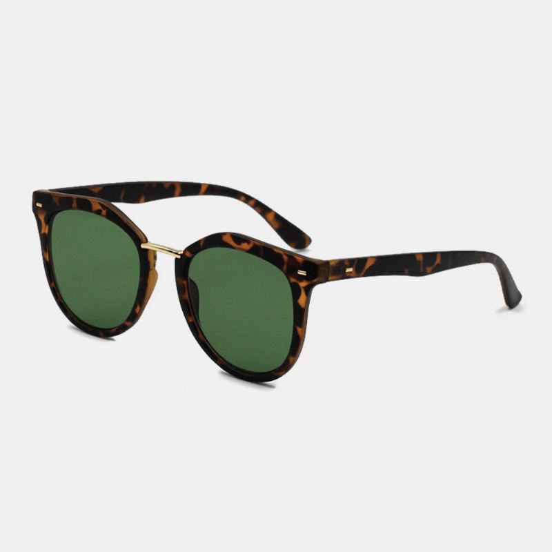 Unisex Tortoiseshell Square Full Frame Mode Casual Uv-beskyttelsessolbriller