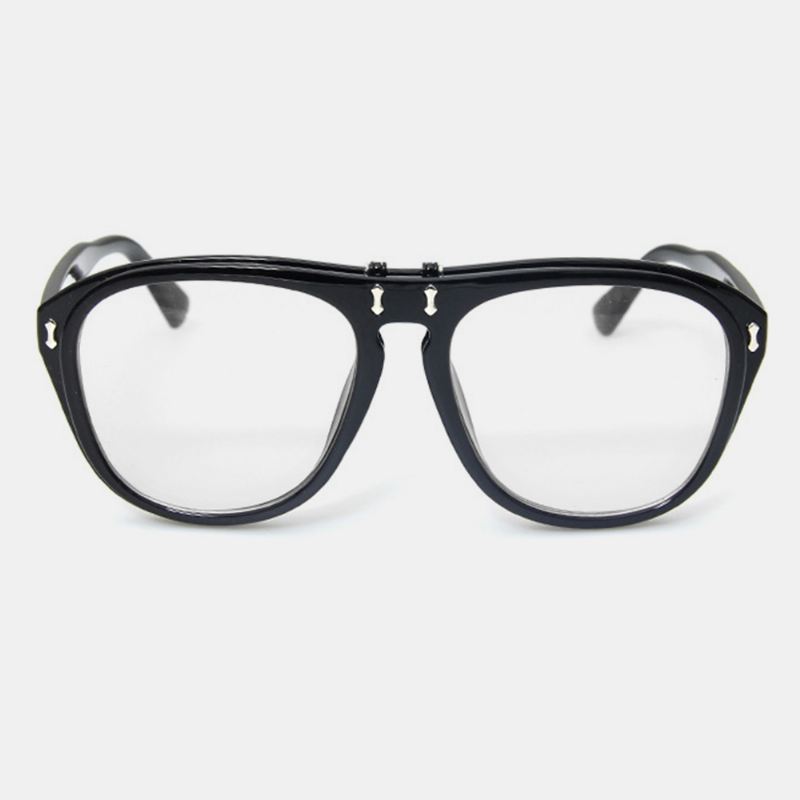 Uv400 Unisex Retro Personality Metal Frame Flip Solbriller