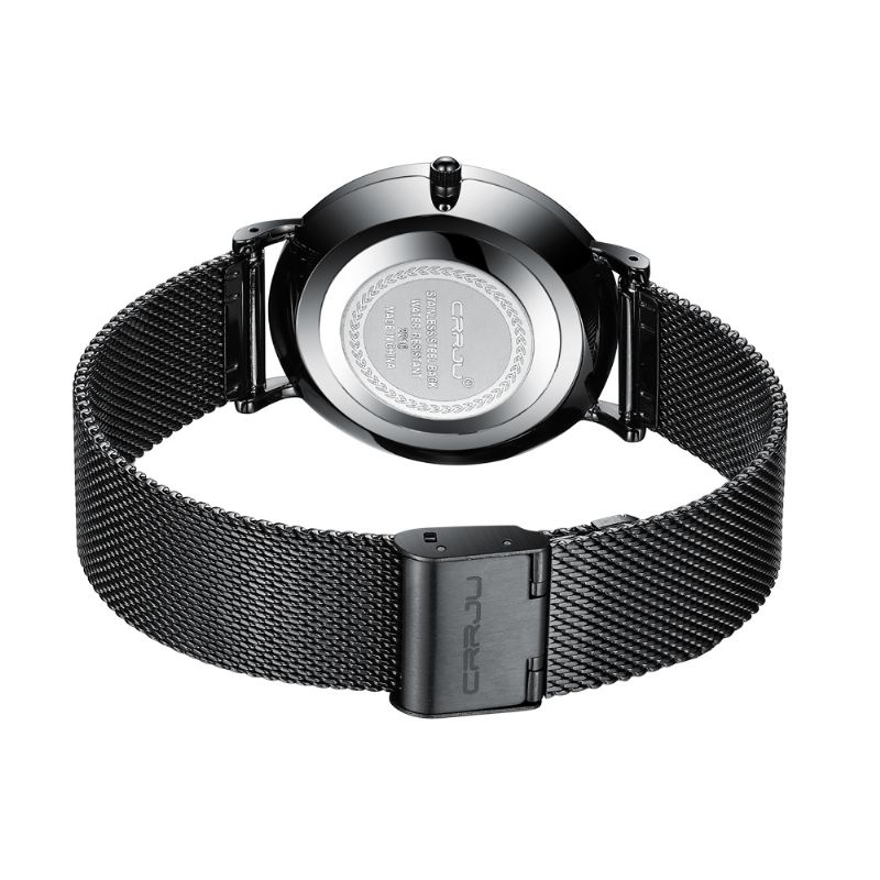 Business Style Mænd Armbåndsur Dato Vis Analog Fuld Steel Quartz Watch