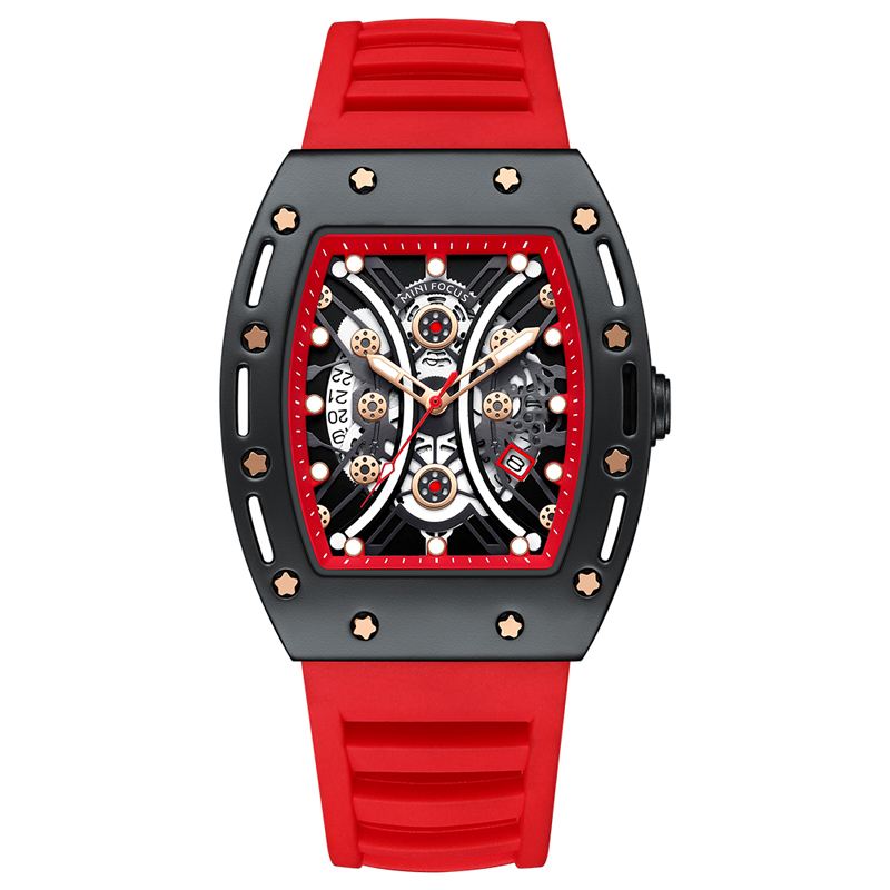 Casual Sports 3d Hollow-out Luminous Dial 3atm Vandtæt Herrearmbåndsur Quartz Watch