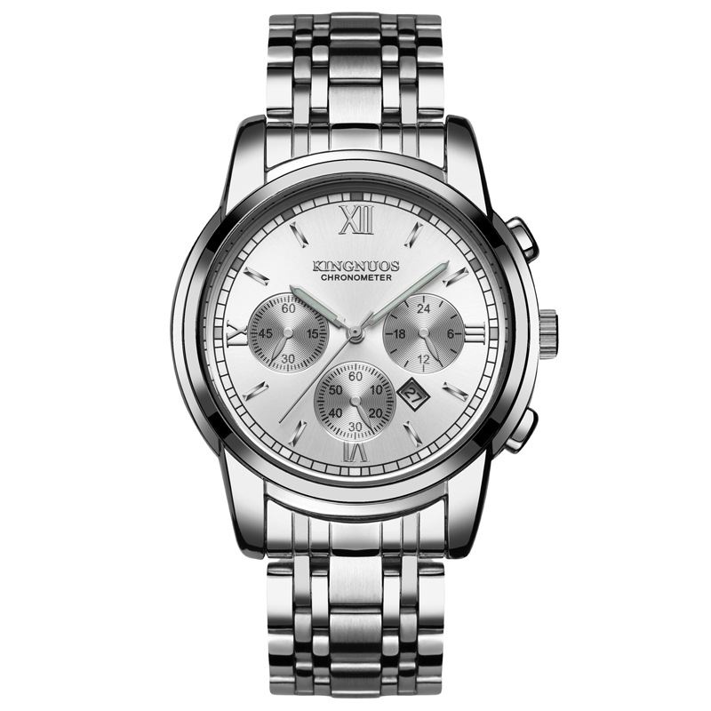 Casual Style Mænd Armbåndsur Fuld Steel Quartz Watch