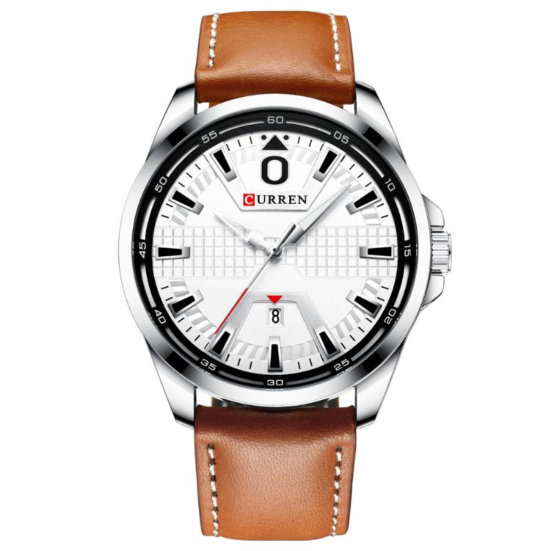 Casual Style Mænd Armbåndsur Kalender Lysende Display Quartz Ure