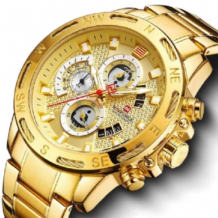 Chronograph Business Style Herreur Luminous Display Quartz Watch