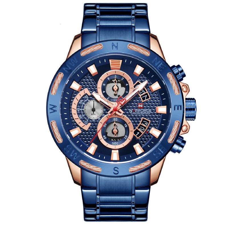 Chronograph Business Style Herreur Luminous Display Quartz Watch