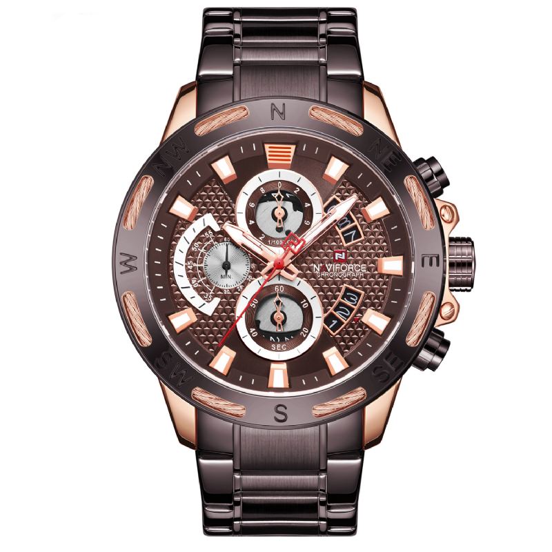 Chronograph Business Style Herreur Luminous Display Quartz Watch