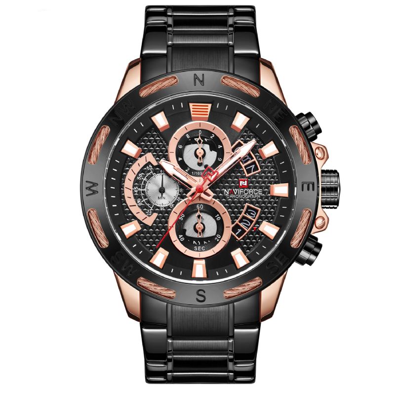 Chronograph Business Style Herreur Luminous Display Quartz Watch