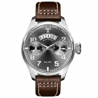 Dato Display Dekorativ Urskive Mænd Armbåndsur Casual Style Quartz Watch