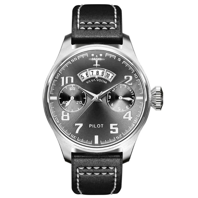 Dato Display Dekorativ Urskive Mænd Armbåndsur Casual Style Quartz Watch