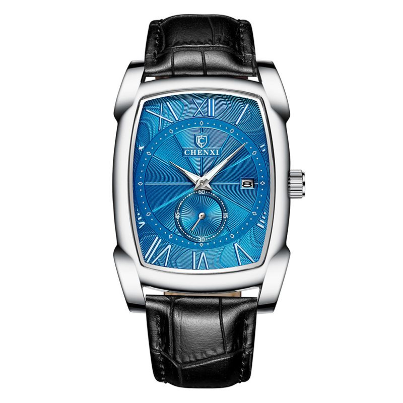 Dato Vis Kalender Business Style Herreur Rektangelskive Quartz Watch