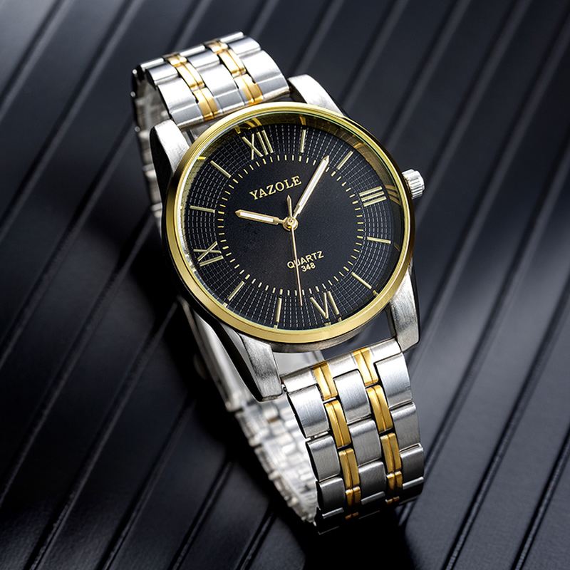 Full Steel Mænd Mode Business Style Liminous Display Quartz Watch