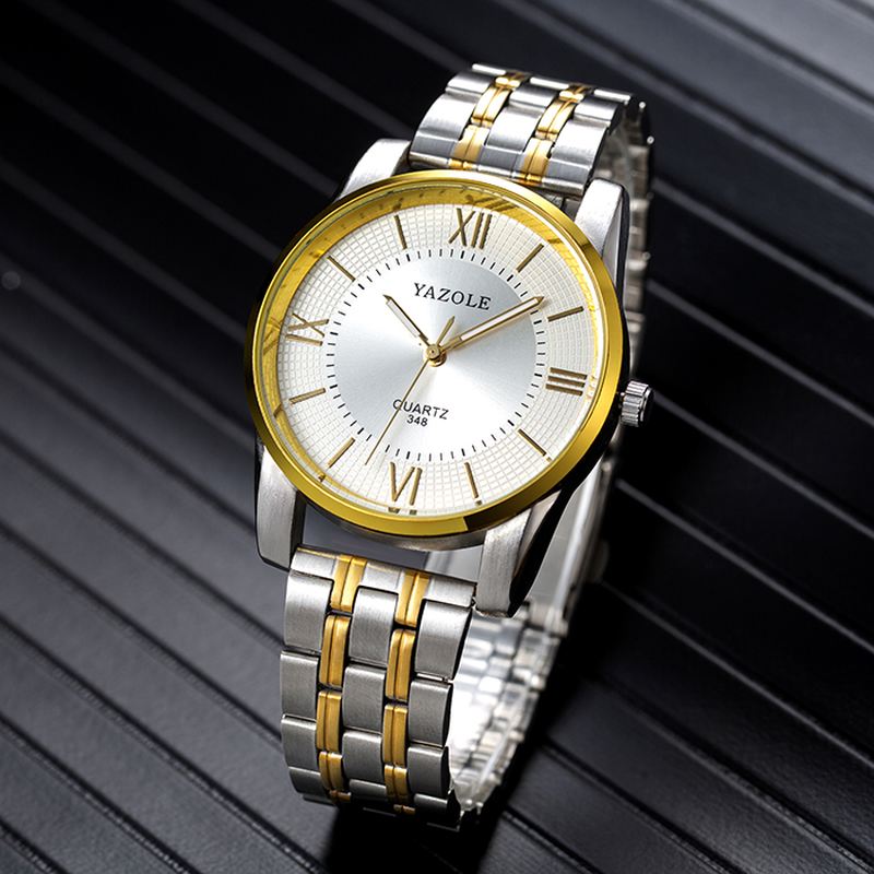 Full Steel Mænd Mode Business Style Liminous Display Quartz Watch