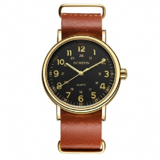 Herre Quartz Watch Casual Læderrem Business Watch