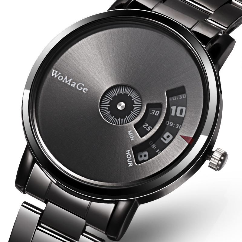 Herreur Mode Rustfrit Stål Band Business Digital Quartz Watch