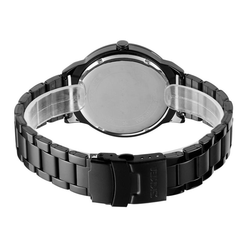 Mode Business Style Mænd Watch 3d Dail Vandtæt Rustfrit Stål Quartz Ure