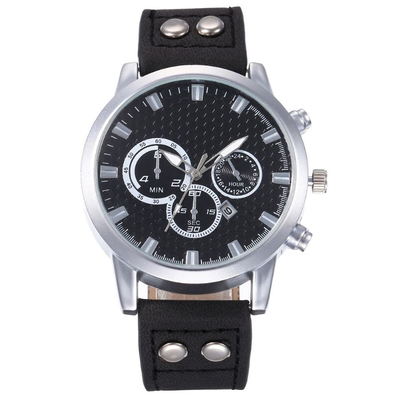 Mode Elegent Sports Business Casual Bælte Herre Watch Quartz Watch