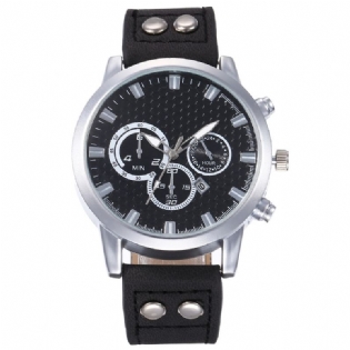 Mode Elegent Sports Business Casual Bælte Herre Watch Quartz Watch