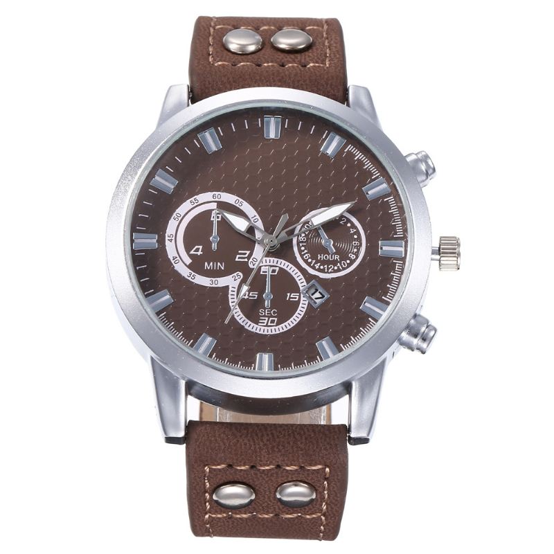 Mode Elegent Sports Business Casual Bælte Herre Watch Quartz Watch