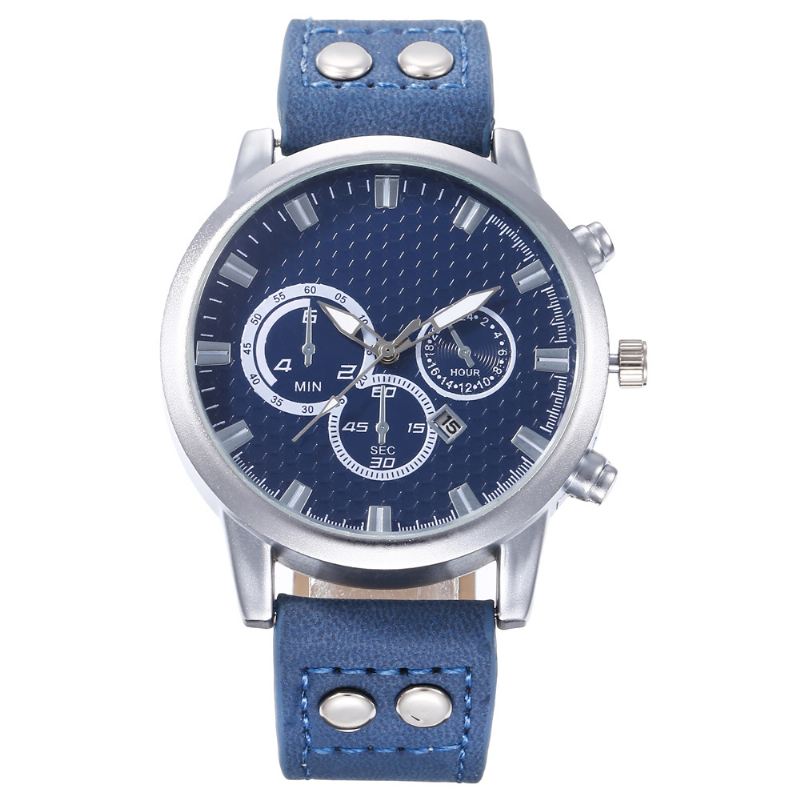 Mode Elegent Sports Business Casual Bælte Herre Watch Quartz Watch