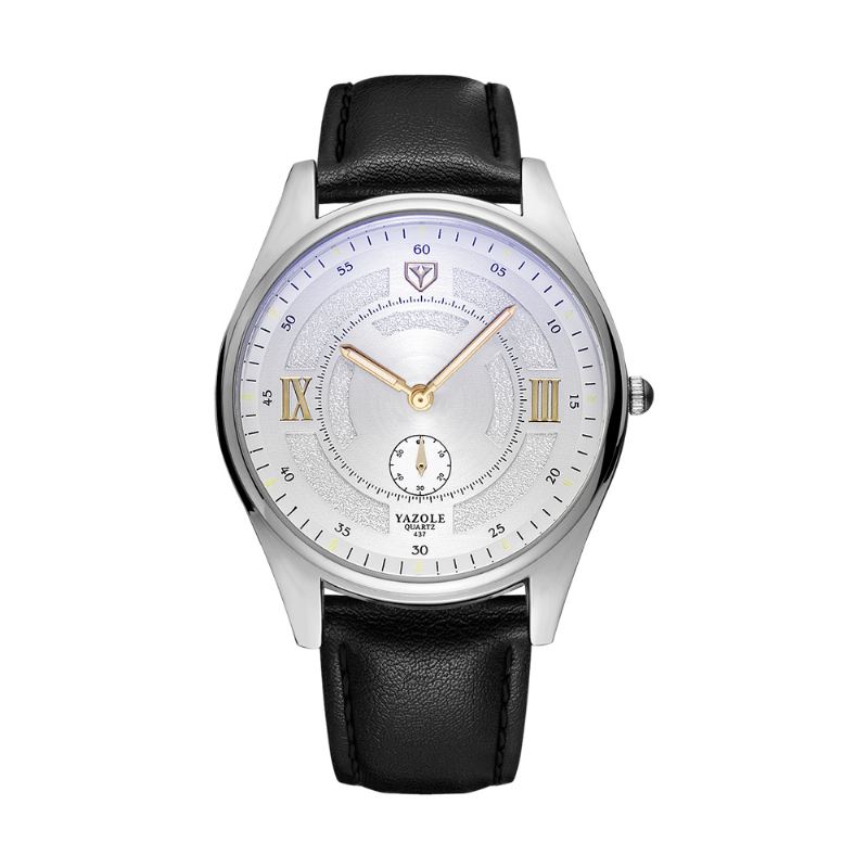 Mode Læderrem Lysende Display Herreur Quartz Watch