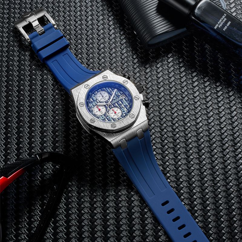 Mode Mænd Watch Dato Display Chronograph Vandtæt Multi-function Classic Quartz Watch