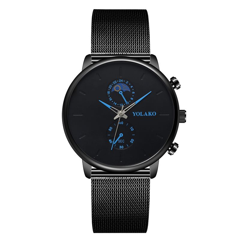 Mode Mesh Strap Mænd Vandtæt Business Style Watch Quartz Watch