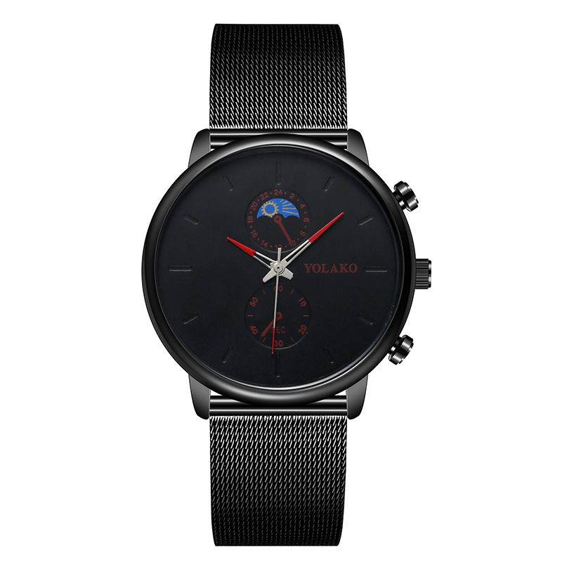 Mode Mesh Strap Mænd Vandtæt Business Style Watch Quartz Watch