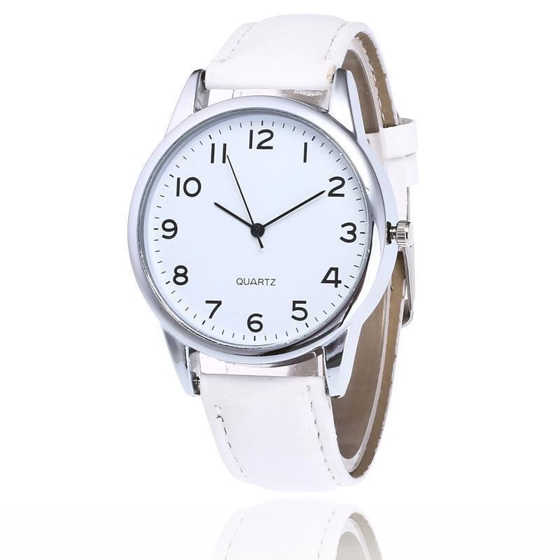 Mode Simple Læderrem Herre Quartz Watch