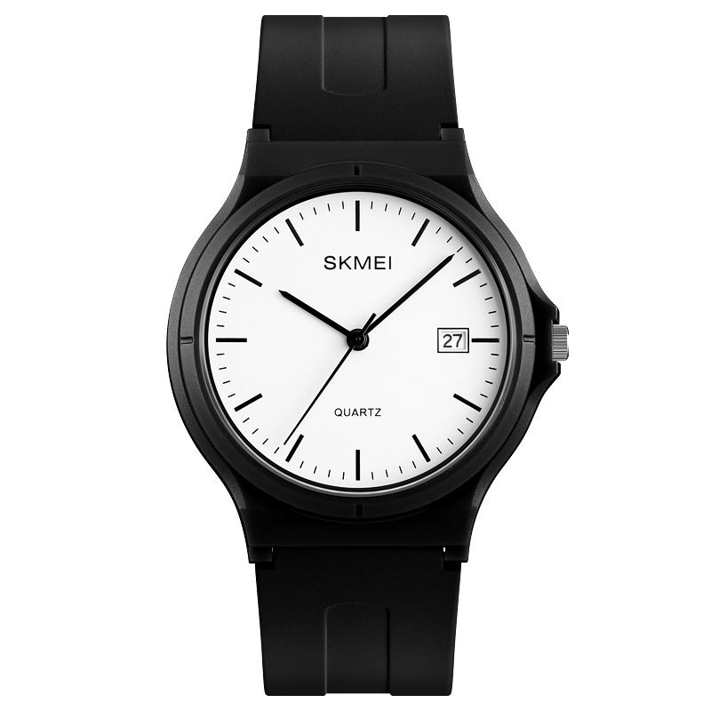 Simple Black Pointer Mode Farverige Mænd Kvinder Quartz Watch