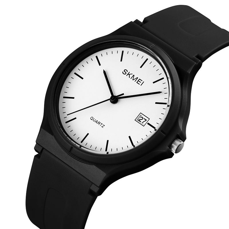 Simple Black Pointer Mode Farverige Mænd Kvinder Quartz Watch