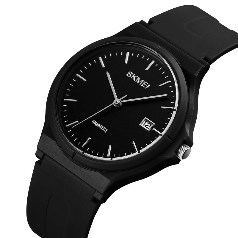 Simple Black Pointer Mode Farverige Mænd Kvinder Quartz Watch