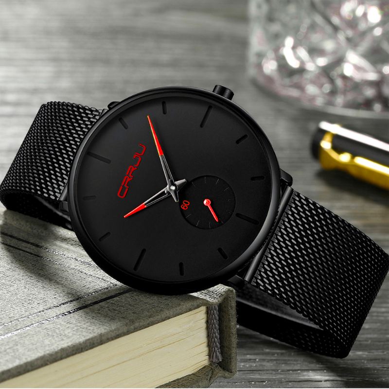 Simple Dial Bright Needle Mænd Mode Quartz Watch