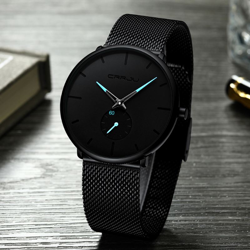 Simple Dial Bright Needle Mænd Mode Quartz Watch