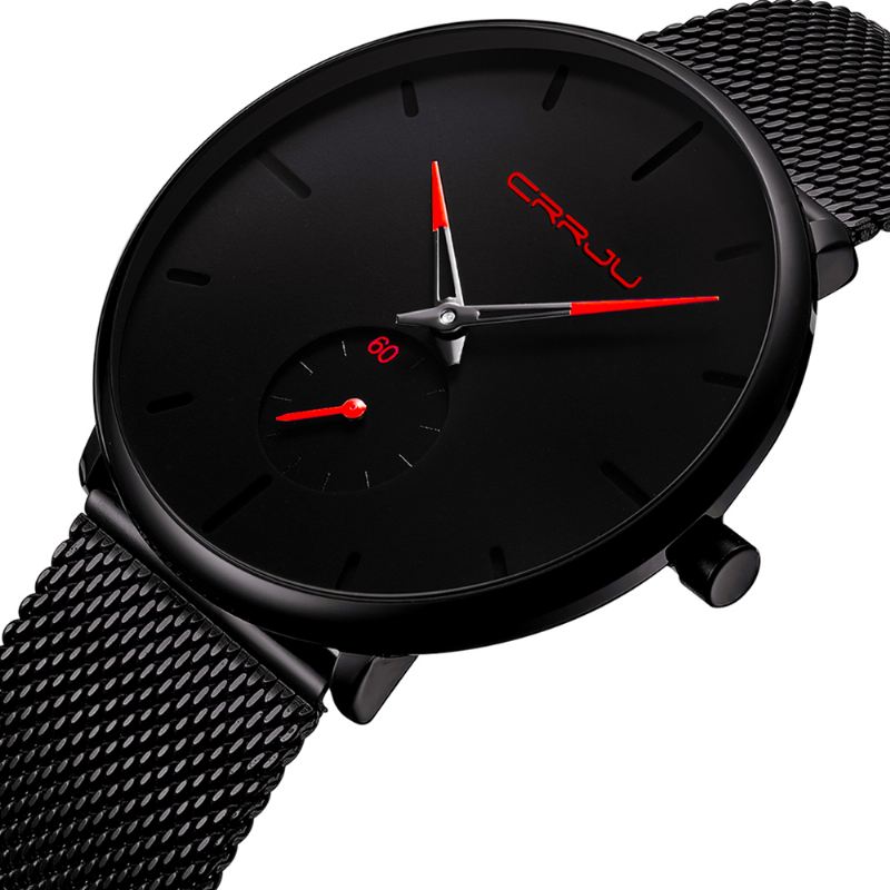 Simple Dial Bright Needle Mænd Mode Quartz Watch