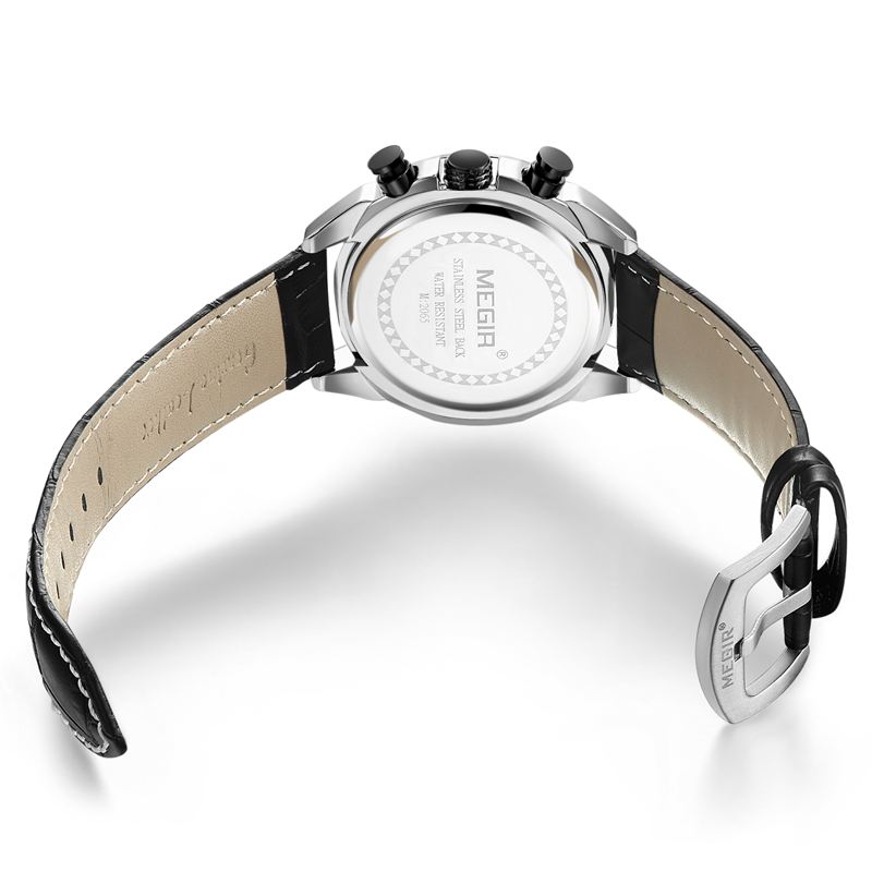 Sportsure Creative Chronograph Quartz Læderrem Herreur