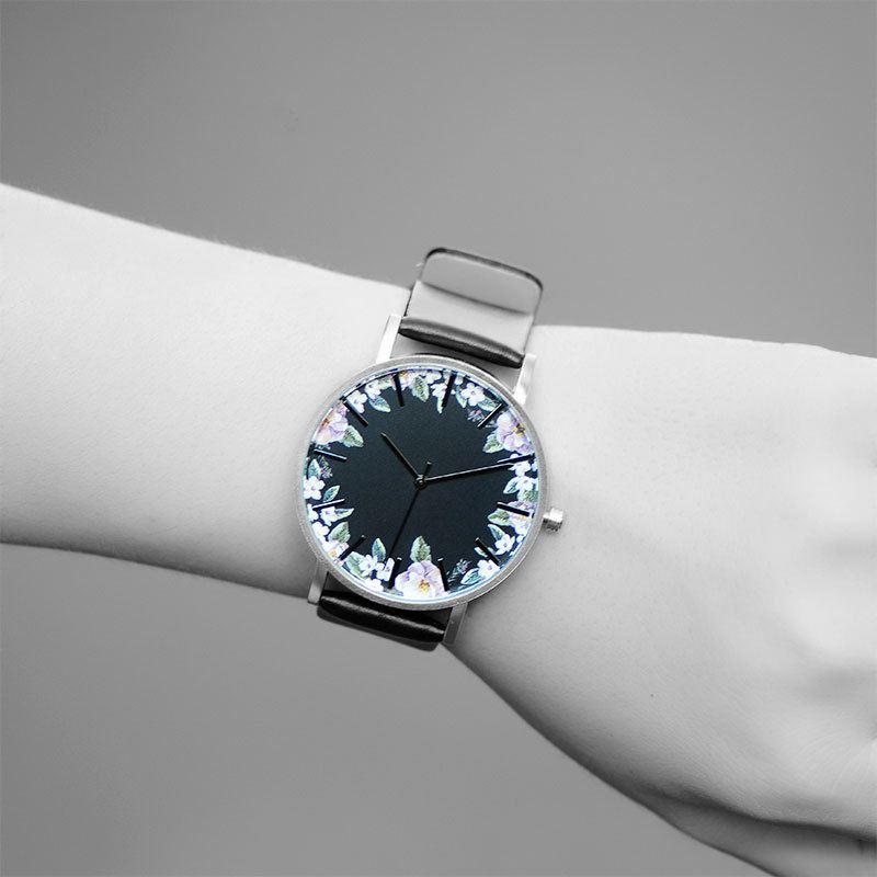 Unisex Armbåndsur Blomster Picture Dial Display Quartz Watch