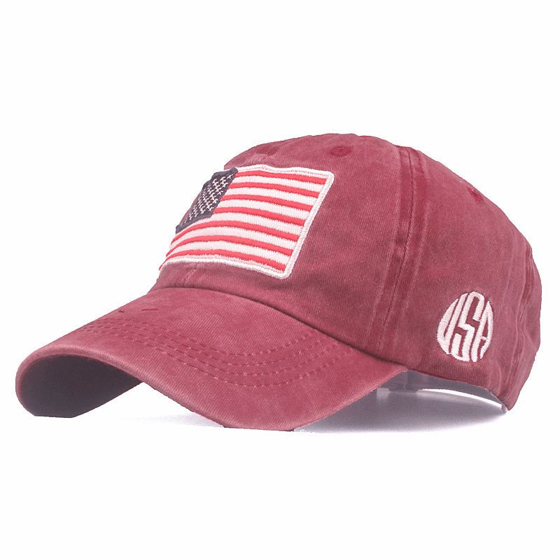 Amerikansk Flag Broderi Baseball Kasket