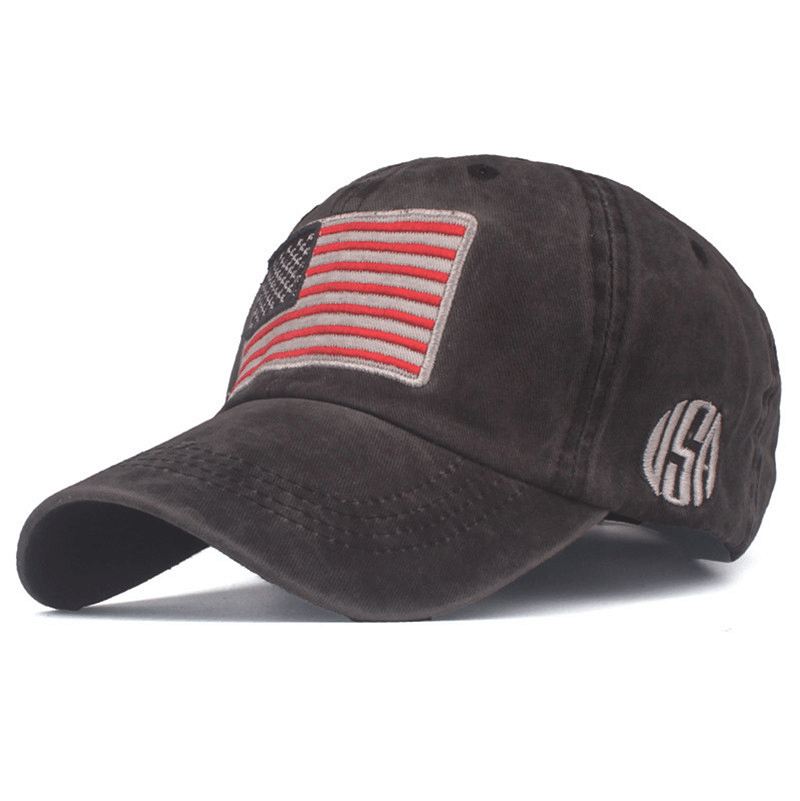 Amerikansk Flag Broderi Baseball Kasket