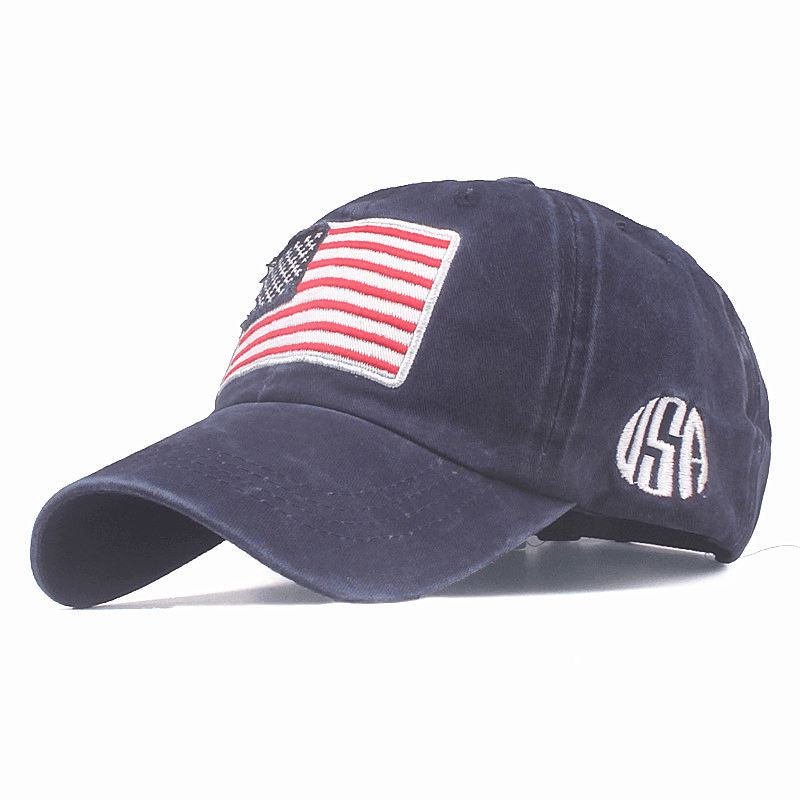 Amerikansk Flag Broderi Baseball Kasket