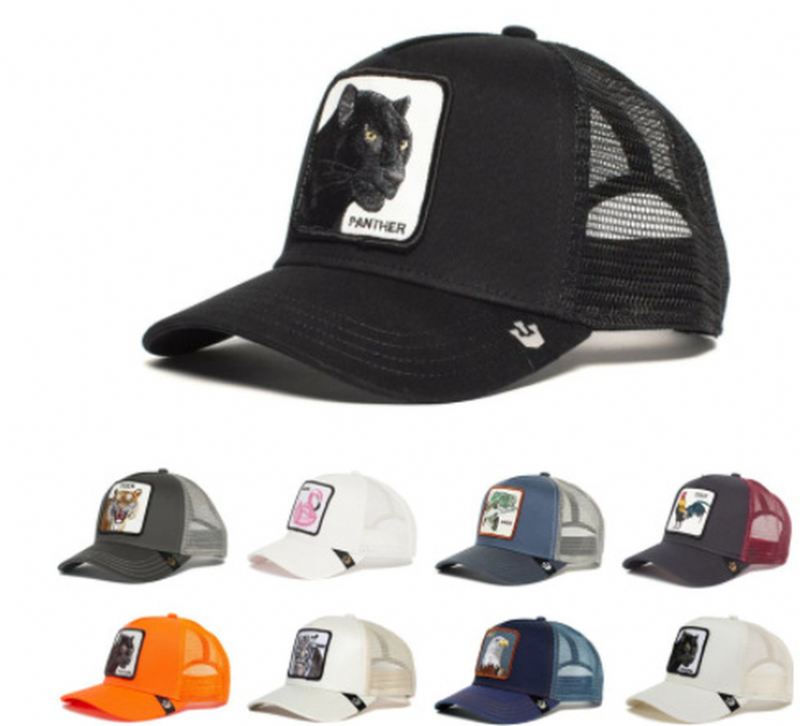 Animal Shape Broderi Baseball Cap Mode Personlighed Hip Hop