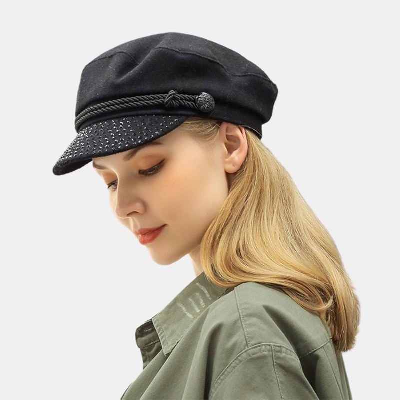 Bomuld Baret Navy Cap Peak Cap Flade Hatte Vilde England Militær Hat Kaptajn Kasketter Navy Caps