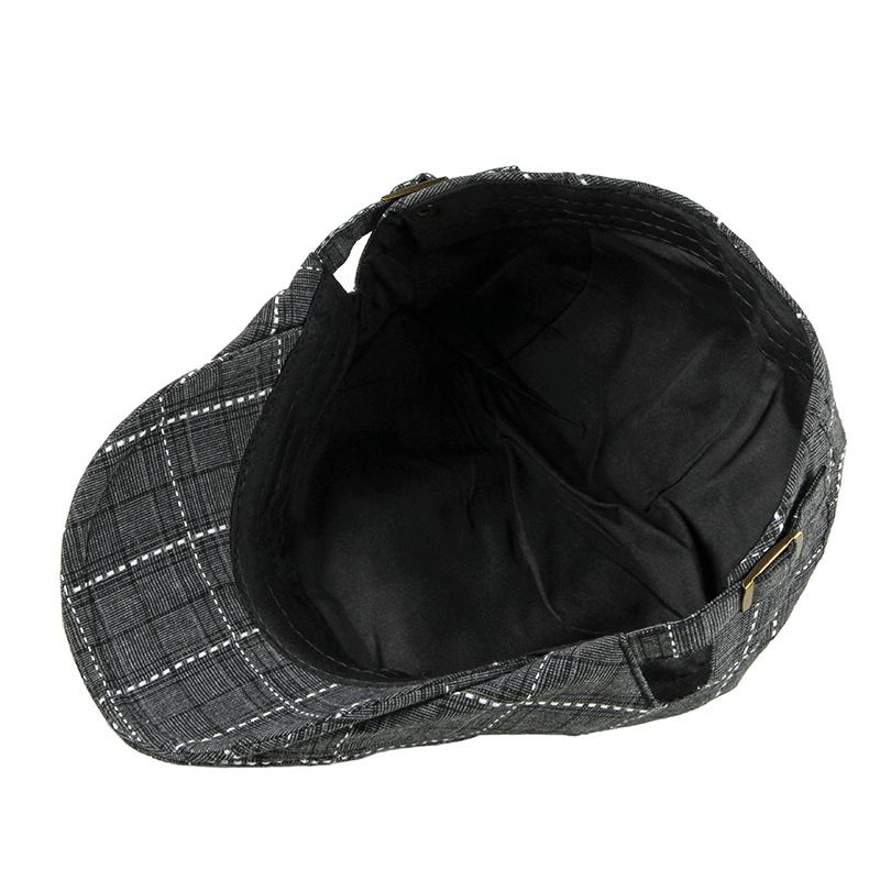 Britisk Retro Andetunge Hat Herre Plaid