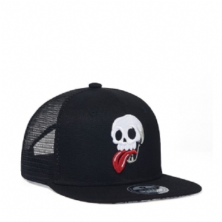 Broderet Kranie Hip Hop Polyester Hat