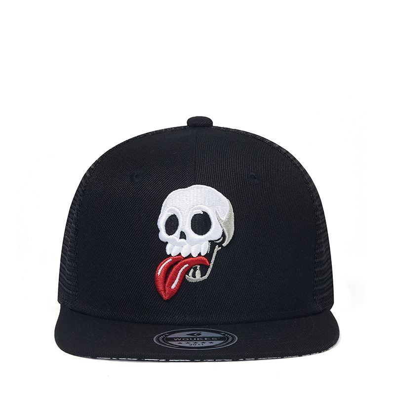 Broderet Kranie Hip Hop Polyester Hat