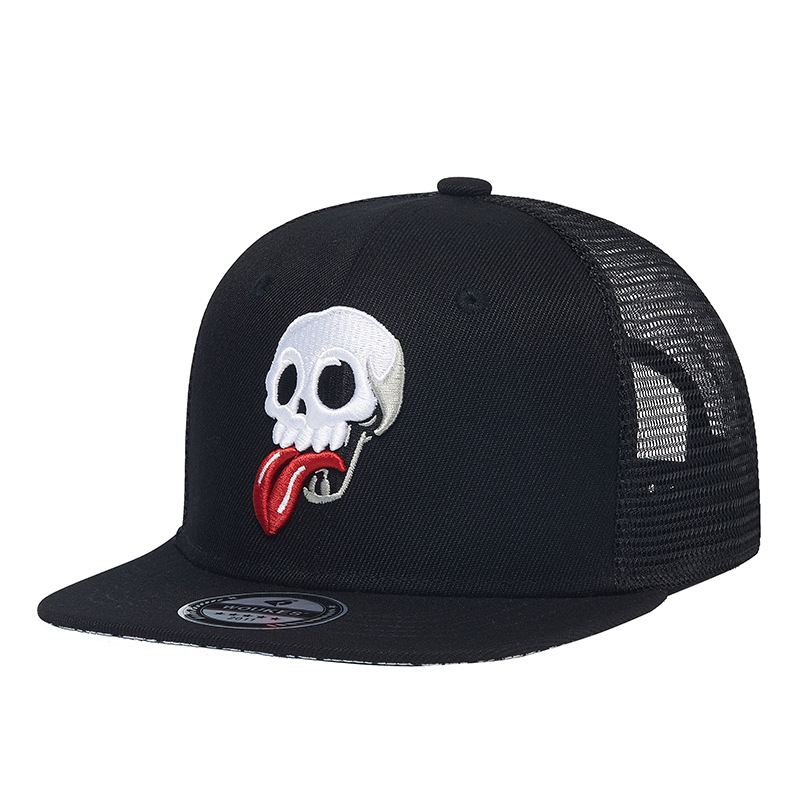 Broderet Kranie Hip Hop Polyester Hat