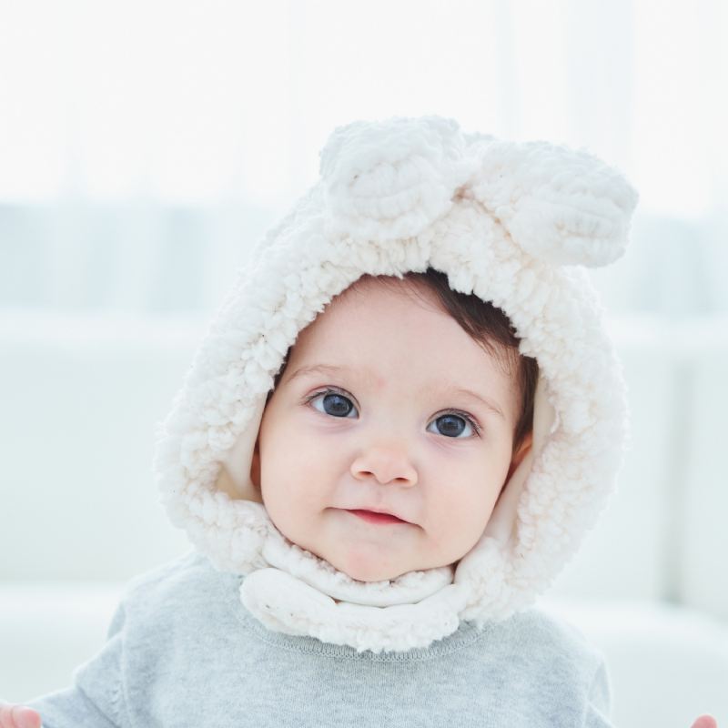 Bunny Ears Tåhætter Ensfarvet Plys Ørehætter Til Drenge Og Piger