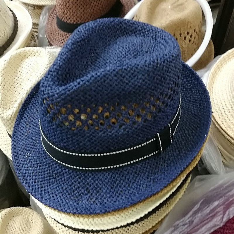 Cool Hat Ny Sommerhat Mænds Og Kvinders Tophat Vævet Britisk Stil Solbeskyttelse Beach Hollow Out Solhat