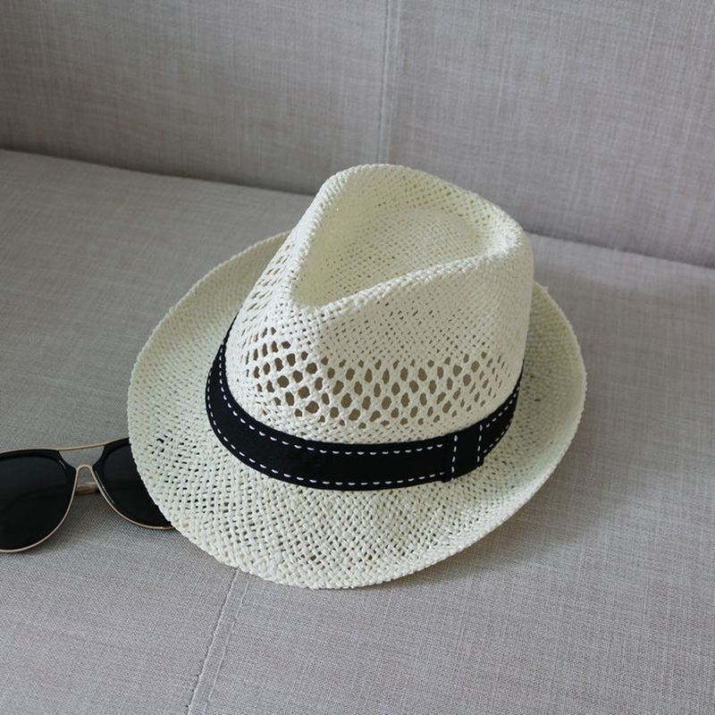 Cool Hat Ny Sommerhat Mænds Og Kvinders Tophat Vævet Britisk Stil Solbeskyttelse Beach Hollow Out Solhat